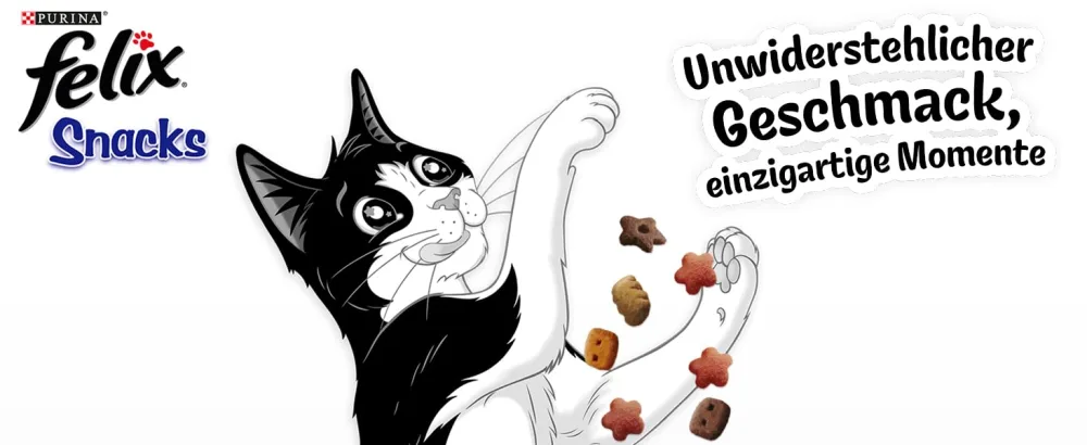 FELIX Crispies cat snack crunchy treats with beef and chicken flavour 8-pack (8 x 45g) beef and chicken flavour - snacks; katzen