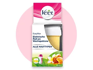 Veet EasyWax Electric Warm Wax Device - Warm Wax Roll-On Wax Warmer 1 Piece (1 Pack) - EasyWax Nachfüll-Patrone