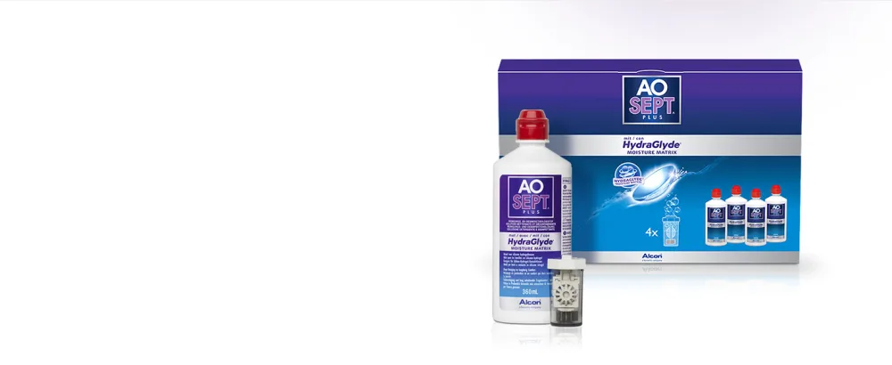 Aosept Plus with Hydraglyde single bottle 360 ml (1 pack) - Alcon AOSEPT PLUS with HydraGlyde