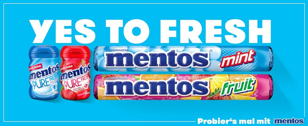 Mentos Rainbow Dragees fruit candies with orange strawberry apple blueberry raspberry melon & grapefruit taste multipack (40 roll) vegan - mentos