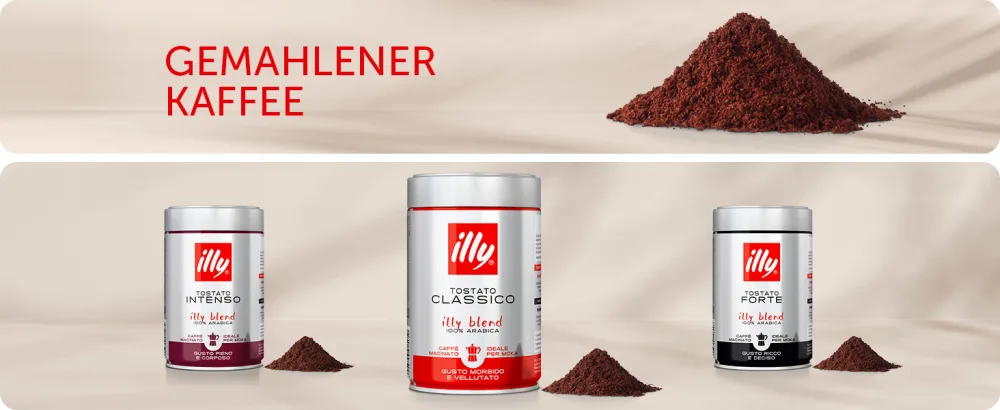 Illy Moka 100% Arabica Coffee Ground Roasted Coffee Espresso Normal Roast Can 3 x 250 g Mocha 250 g (Pack of 3) - moka