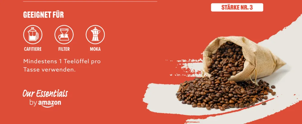 Our Essentials by Amazon Classic Ground Coffee Medium Roast 500g Pack of 4 - product information 2