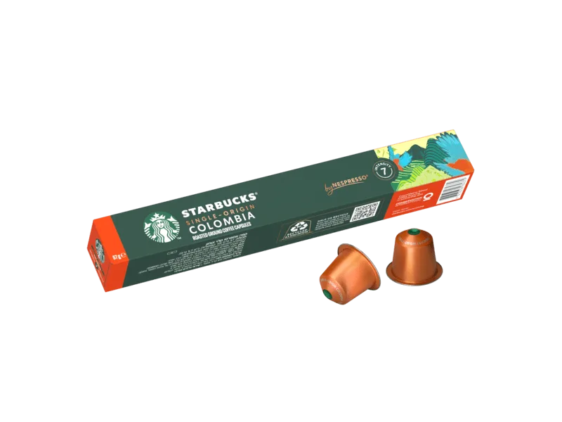 Starbucks Single original Colombia by Nespresso medium roasting coffee capsules 8 x 10 (80 capsules) 10 pieces (8 Pack) Origin Colombia single - Single-Origin Colombia