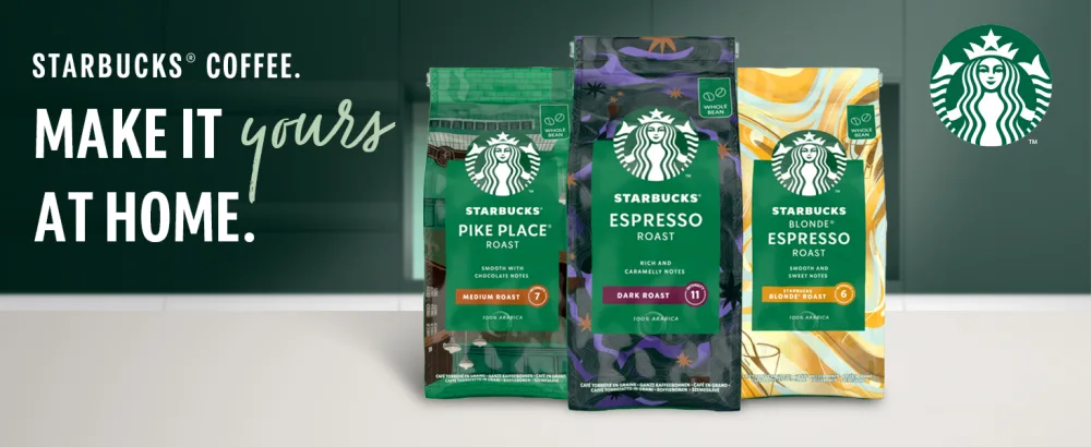 STARBUCKS Blonde Espresso Roast Light Roast Whole Coffee Beans 200 g (Pack of 6) - WB Banner