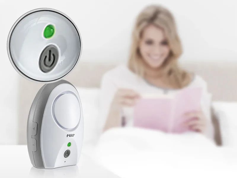 REER 50070 Babyphone Rigi Digital - 300m range careless low -radiation low -radiation with night light and intercom function white 1 piece (1 Pack) - Sicherer Einsatz