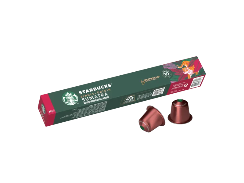 Starbucks Single original Sumatra by Nespresso dark roasting coffee capsules 8 x 10 (80 capsules) 10 pieces (8 Pack) Origin sumatra single - Single-Origin Sumatra