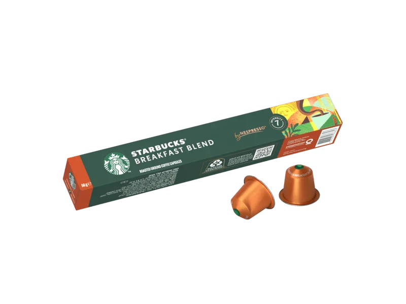 Starbucks Breakfast Blend by Nespresso medium roasting coffee capsules 8 x 10 (80 capsules) 80 pieces (1 -pack) breakfast blend single - Breakfast Blend