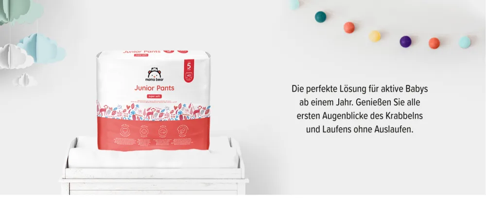 Amazon Brand: Mama Bear Junior Diapers Size 5 (13-20kg) 80 Count (2 Packs of 40) Size 5 (80 Count) - product information 2