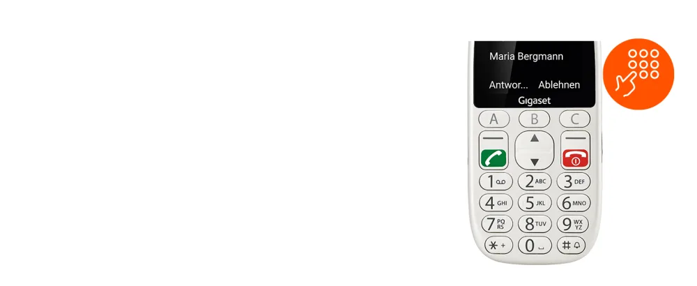 Gigaset GL390 White GSM - Senior mobile phone with SOS emergency call button large 2 2 "color display - simple operation Large single keys hearing aid compact compact cell phone pearl white - GL390