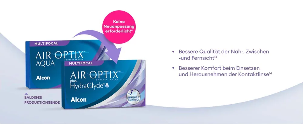 Air Optix Aqua Multifocal monthly soft lenses 6 pieces BC 8.6 mm DIA 14.2 mm ADD HIGH -5.75 diopters - ALCON_AIR OPTIX plus HydraGlyde Multifocal Upgrade