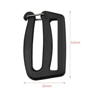 Baoblaze 5pcs adjustable buckle belt strap plastic buckle for belt strap buckle for belt strap bridge buckle clamping buckle for backpack case luggage belt backpack repair tools Rectangle 5PCs - Verstellbare Schnallen Gurtband