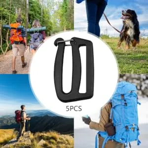 Baoblaze 5pcs adjustable buckle belt strap plastic buckle for belt strap buckle for belt strap bridge buckle clamping buckle for backpack case luggage belt backpack repair tools Rectangle 5PCs - Verstellbare Schnallen Gurtband
