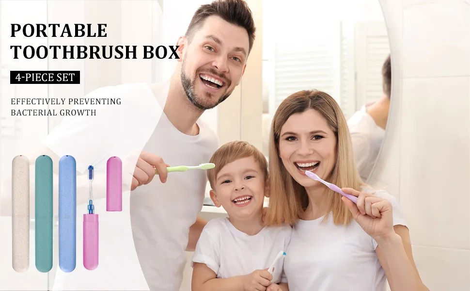 XPEX 4 pieces toothbrushes toothbrush case toothbrush box toothbrush head protective cover toothbrush container portable toothbrush cover suitable for travel - product information 1