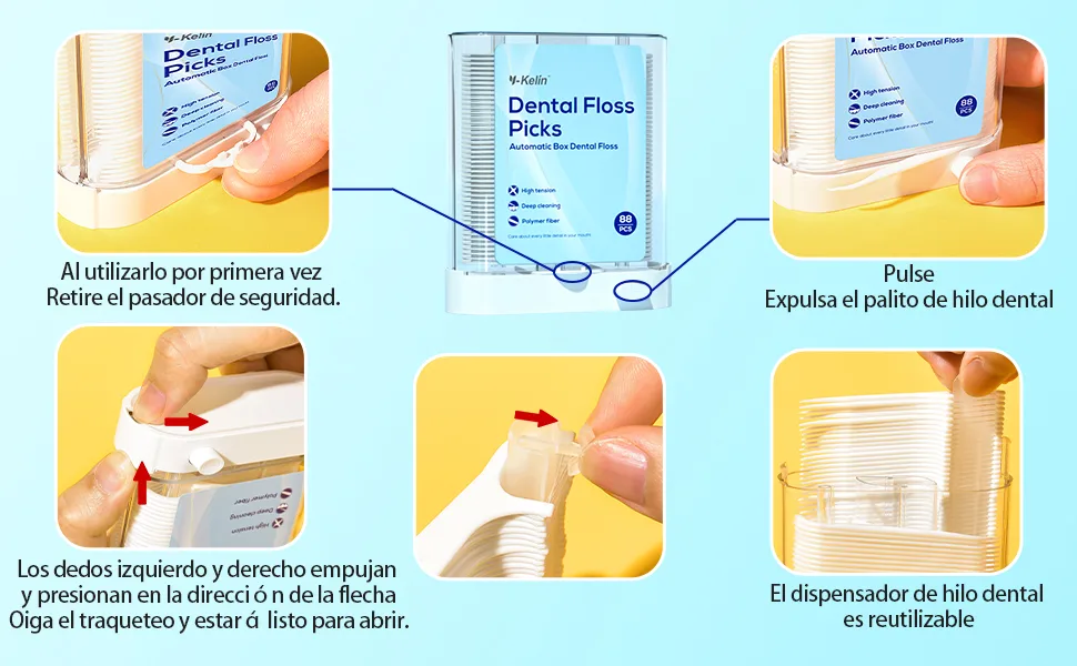 Dental Floss 88 Pieces Dental Floss Stick With Storage Box Tooth Wire/Dental Care Interdental 88.00 m (1 Pack) - product information 2