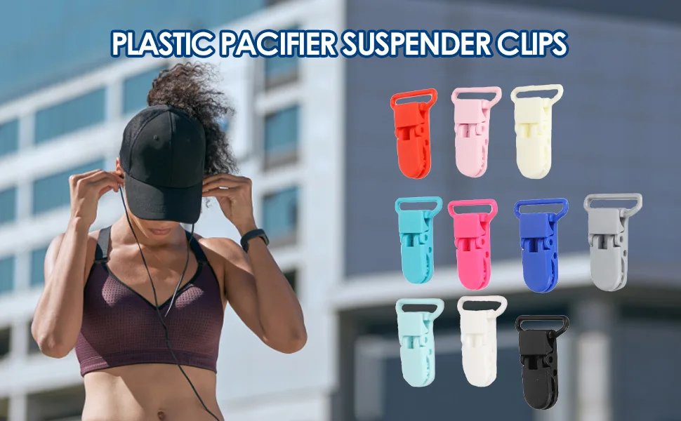 PSPSOP 10PCS pacifier clips holder braces clips plastic pacifier clips dummy pacifier holder for bite ring binky baby blankets accessories - Pacifier Clips Holders
