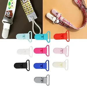 PSPSOP 10PCS pacifier clips holder braces clips plastic pacifier clips dummy pacifier holder for bite ring binky baby blankets accessories - Pacifier Clips Holders