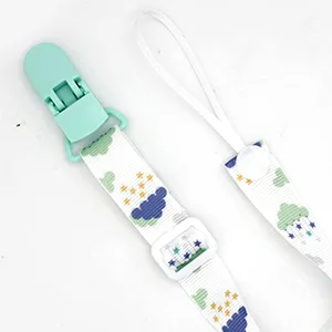 Pack of 4 baby pacifier clip pacifier with holder multi-colored washable pacifier chain (blue) - product information 4