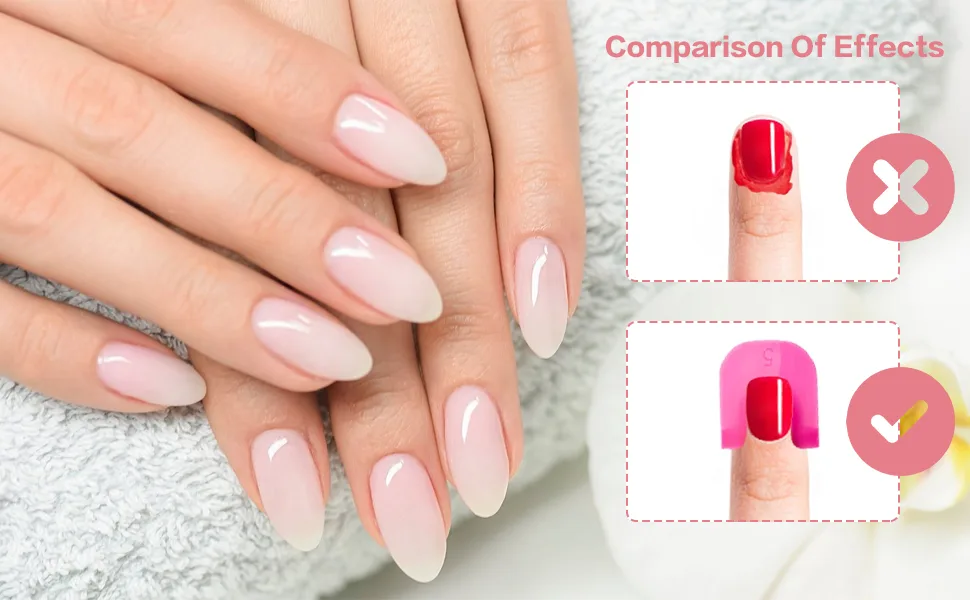 USTNIR 26 Pcs Nail Polish Stencil Reusable Nails Edge Skin Barrier Kit Polish Correctors - product information 2