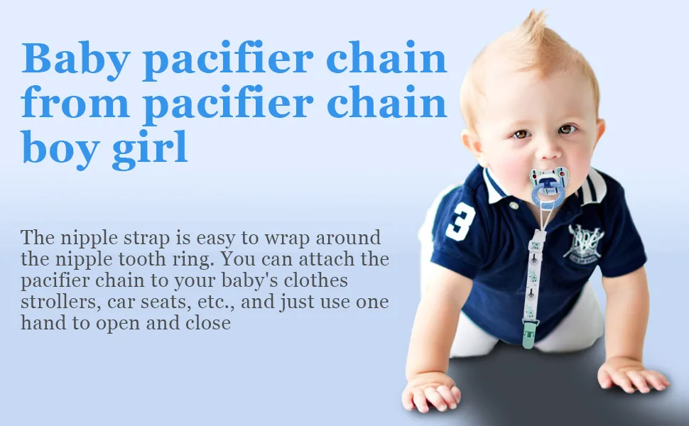 Zeaye 4pcs Baby Pacifier Chain from the Pacifier Chains Boy Girl Cord Pacifier Chains(Cute Animal) A-Cute Animal - product information 1
