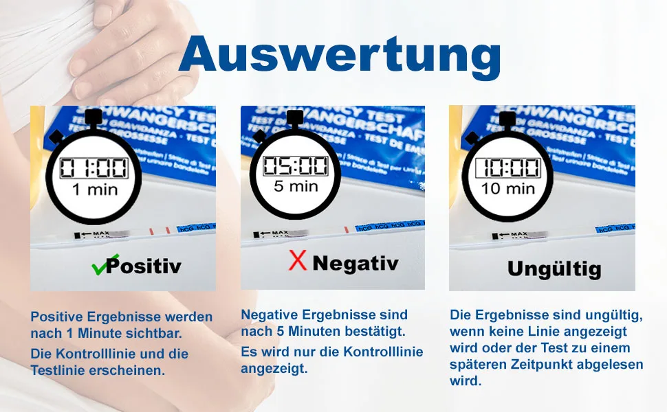 25 x One+Step Blue Line ultra-sensitive pregnancy test - pregnancy test early test 25 pieces (1 pack) - schwangerschaftstest