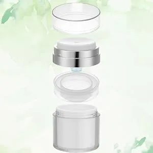 Opopark Airless Pump Dispenser 50ml 3 Pack Airless Pump Dispenser Cream Dispenser Refillable Pump Container for Travel Home Use - Airless Pumpspender 50ml