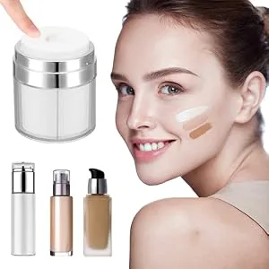 Opopark Airless Pump Dispenser 50ml 3 Pack Airless Pump Dispenser Cream Dispenser Refillable Pump Container for Travel Home Use - Airless Pumpspender 50ml