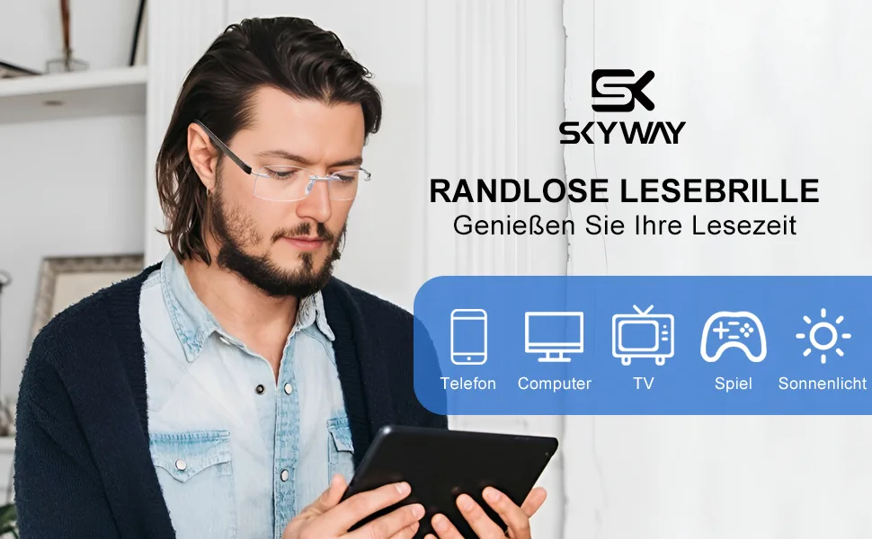 SKYWAY 3 Pack Reading Glasses for Men Women Blue Light Blocking Glasses Lightweight Anti-Glare Computer Gaming Readers Black 2.5 x - lesebrille herren 2 0