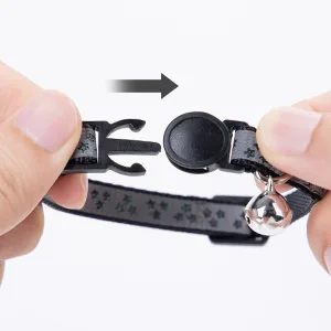 Nobleza 4 Pack Reflective Cat Collar with Safety Clasp and Bell Adjustable Collar for Cat Kitten Dogs - product information 2