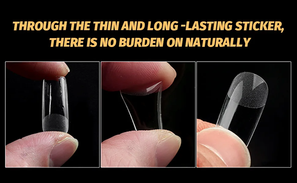 500 pieces of nail tips wrong nails tip set full cover tips for gelails clear acrylic nails artificial fingernails 12 sizes for nail studios and DIY nail art (medium square) 500PCS square - product information 3