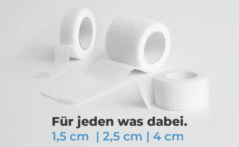 Toe bandage 2.5cm self-adhesive bandage for connecting fixing elastic cohesive Rinki quick bandage 1 pack 2.5cm - Größen
