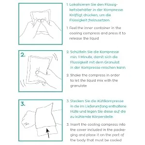 Immediate cooling compress - Small cooling pack - cooling pads gel & cold spray alternative - for bruises toothache & mosquito bites - cool pack for kinking - 5 pack - Sofort-Kühlkompresse