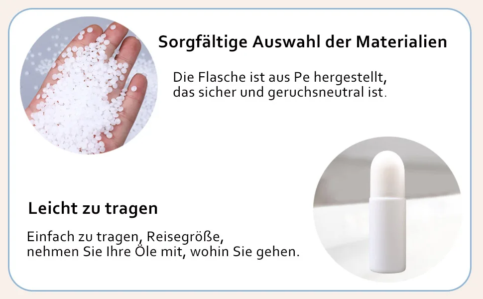 Voarge 4 pieces 50ml plastic empty roller bottles roll on bottles aromatherapy bottles with roller ball for fragrance oil perfume travel bottling (white) - product information 5