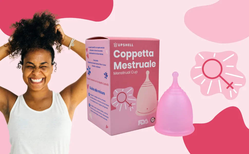 Upshell soft menstrual cup - reusable and washable - the comfortable and safe menstrual cup (L violet) 1 piece (1 Pack) violet - upshell Menstruationstasse