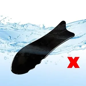 Horn Gua Sha Buffalo Horn Gua Sha Guasha Massage Tool Board Fish Shape (2 Pack A) - gua sha schaber