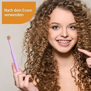 Y-kelin orthodontic toothbrush U-shaped soft brush head 4 pack each contains a toothbrush protection head - product information 5