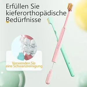 Y-kelin orthodontic toothbrush U-shaped soft brush head 4 pack each contains a toothbrush protection head - product information 7