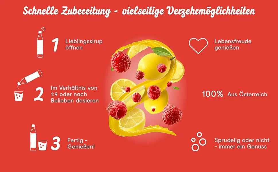 Almdudler Skiwasser Sirup - 1 x 700 ml raspberry lemon beverage syrup - results in approx. 7 liter soda - ski huts lemonade ski water 700 ml (1 Pack) - ski 3