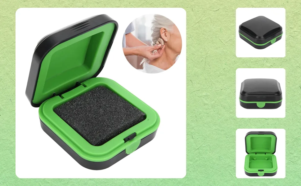 Hearing Aid Case Hearing Aid Cleaning Kit Portable Protective Case Ear Sound Amplifier Box Organizer - product information 1