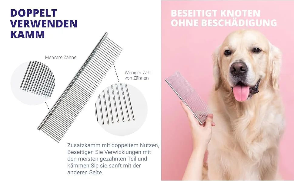 GL CKPET dog brush for removing undercoat de-matting curry comb blue with comb CE certificate - Comb