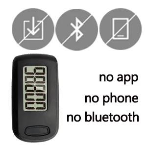 Pulivia Pedometer 3D Step Counter for Walking Accurate Step Counter Pedometer with Clip and Lanyard Simple Pedometer for Elder Kids Men Women - Einfacher Schrittzähler für Wandersportarten