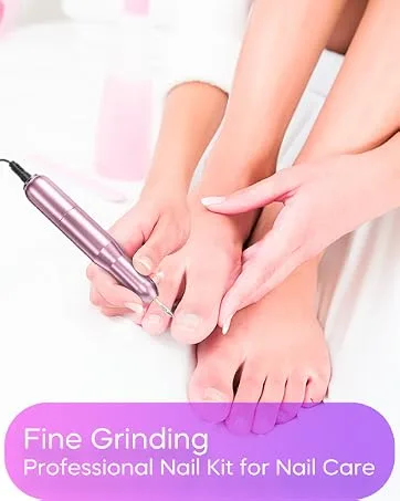 Electric Nail Drill, Portable Electric Nail File, Professional Acrylic Nail Drill Nail Drill Machine for Manicure, Pedicure pink - nail drill