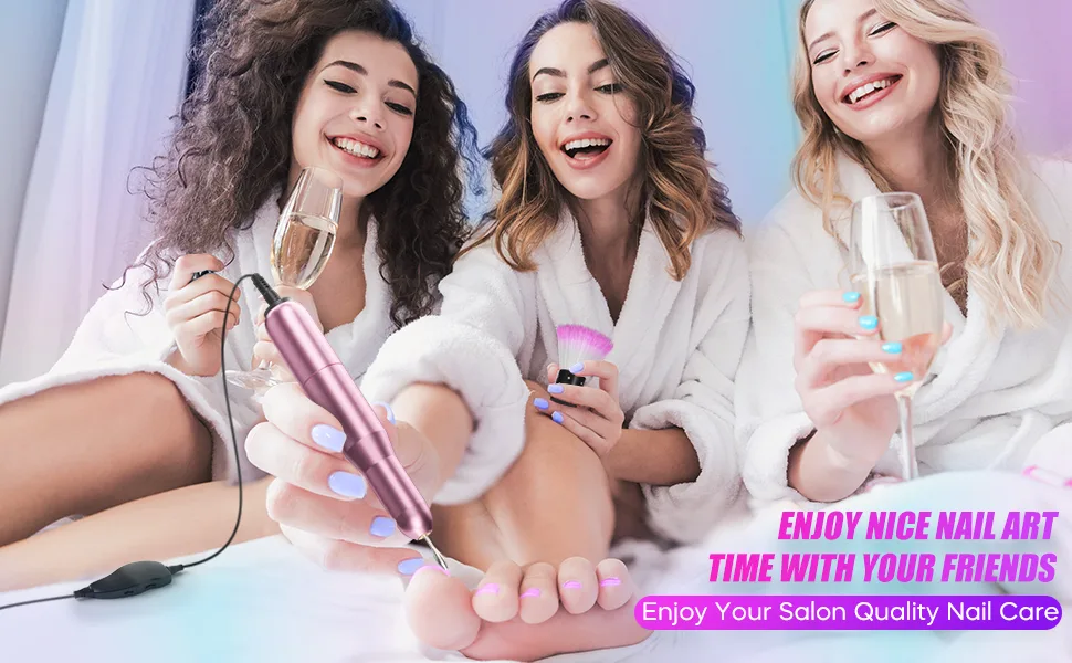 Electric Nail Drill, Portable Electric Nail File, Professional Acrylic Nail Drill Nail Drill Machine for Manicure, Pedicure pink - nail drill