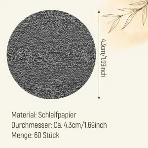 Perfeclan 60pcs replacement grinding paper slices pad cornea removal foot care pedicure footfish tools accessories for electrical foot file - 80 rough - Schleifscheiben Schleifpapier