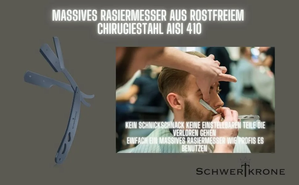 Schwertkrone razor men with 100 premium replacement blades + case (black) - product information 2