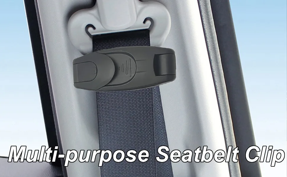 Multipurpose Seat Belt Clip Universal Seat Belt Adjuster Car Shoulder Belt Positioner Locking Clips (2 Pack) - product information 1