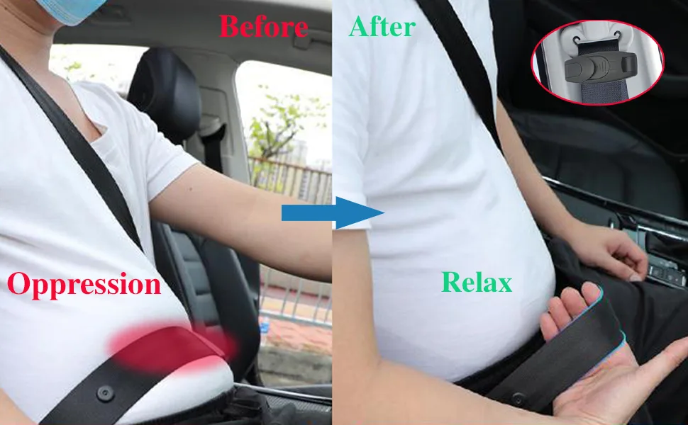 Multipurpose Seat Belt Clip Universal Seat Belt Adjuster Car Shoulder Belt Positioner Locking Clips (2 Pack) - product information 6