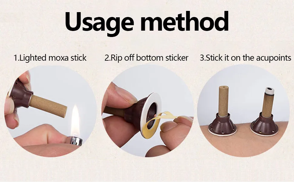 Eight Space 60 Pcs Original Pure Moxibustion Pillar 5 Years Chen Purity 45:1 Ratio with Self-Adhesive Large Candle Base - product information 6