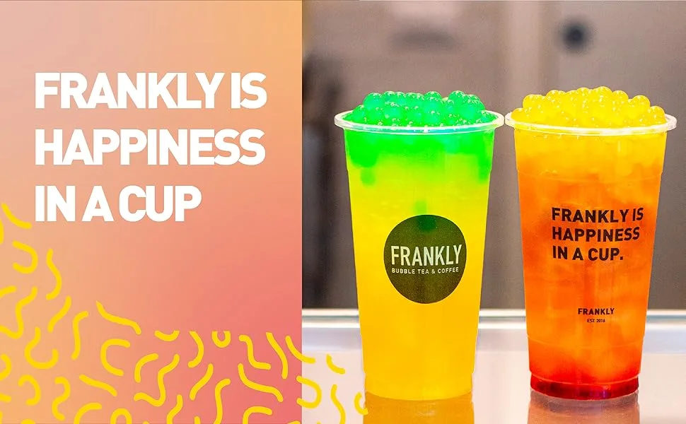FRANKLY Popping Boba - For bubble tea yoghurt cakes and desserts (peach 450g) - Frankly