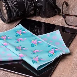 Microfiber cloths in a pack of 2 - glasses cleaning cloths with D as De Los Muertos motif 20x20cm - Edison & King, Mikrofaser, Motiv