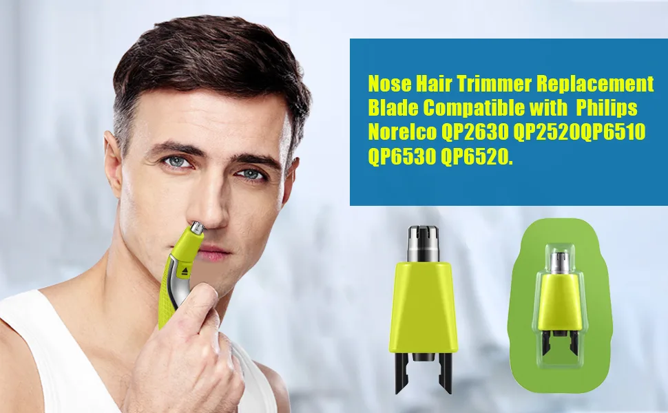 Replacement heads for nasal and ear and eyebrow trimmers compatible with Philips Norelco One Blade & One Blade Pro razor 2 pieces 2pack - product information 1